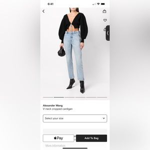 Alexander want v neck cropped cardigan